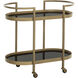 Bartlett Black / Antique Brass Bar Cart